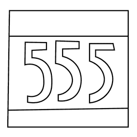 Runner number black and white clipart