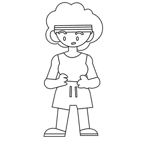 Runner black and white clipart