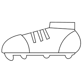 Runner sneaker black and white clipart
