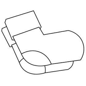 Runner socks black and white clipart