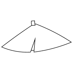 Samurai hat black and white clipart