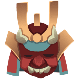 Samurai mask clipart
