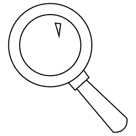 Scientist glass black and white clipart