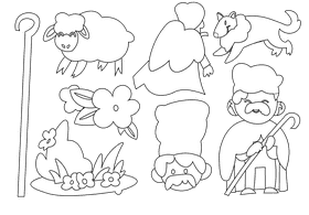 Shepherd black and white vector