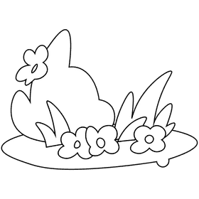 Shepherd flowers black and white clipart