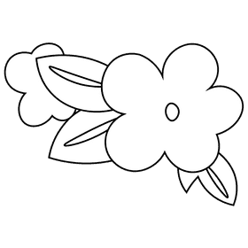 Shepherd flowers black and white clipart