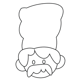 Shepherd hat black and white clipart