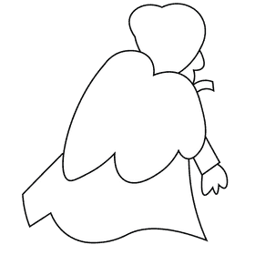 Shepherd raincoat black and white clipart