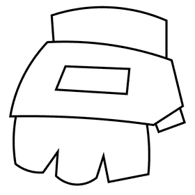 Skater glove black and white clipart