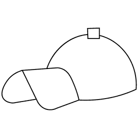 Skater hat black and white clipart