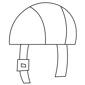 Skater helmet black and white clipart