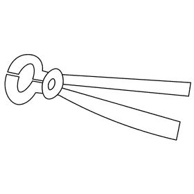 Blacksmith forceps black and white clipart