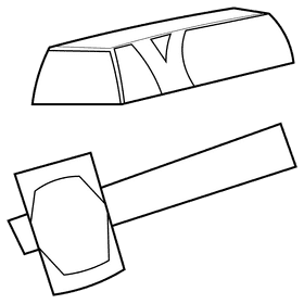 Blacksmith iron black and white clipart