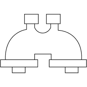 Soldier binocular black and white clipart