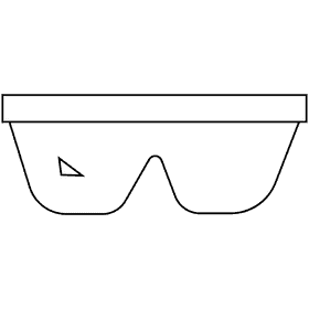 Soldier glasses black and white clipart