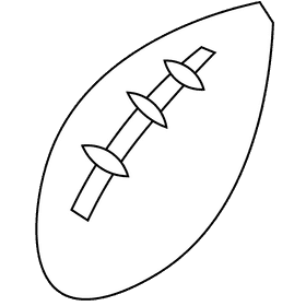 Sportsman american football black and white clipart