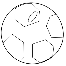 Sportsman ball black and white clipart