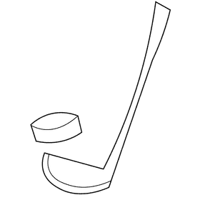 Sportsman hockey black and white clipart
