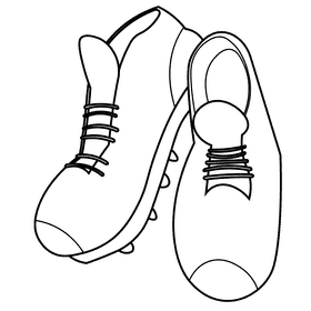 Sportsman sneakers black and white clipart