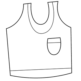 Sportsman undershirt black and white clipart