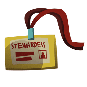 Stewardess badge clipart