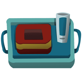 Stewardess tray clipart