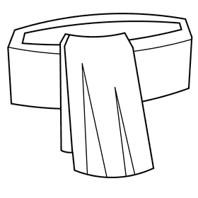 Sumo bandage black and white clipart