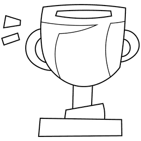 Sumo cup black and white clipart