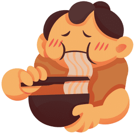 Sumo eating clipart
