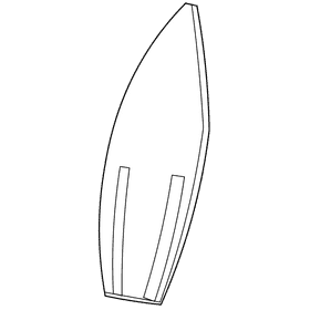 Surfer board black and white clipart