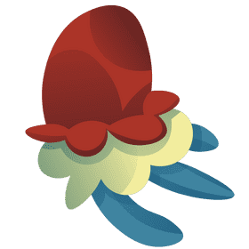 Surfer jellyfish clipart