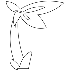 Surfer palm black and white clipart