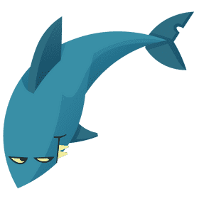 Surfer shark clipart