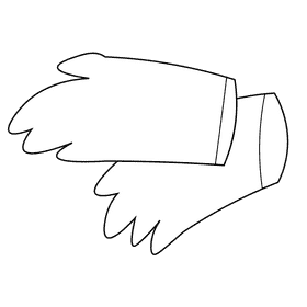 Surgeon gloves black and white clipart