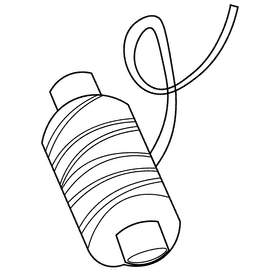 Surgeon thread black and white clipart