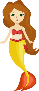Cute mermaid clipart
