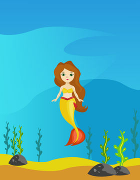 Cute mermaid vector