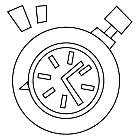 Swimmer timer black and white clipart