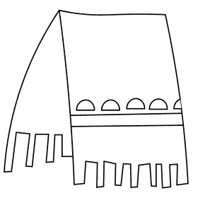 Swimmer towel black and white clipart