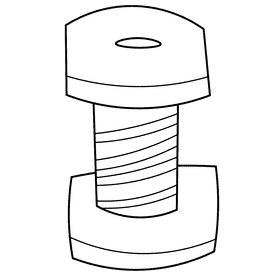 Tailor coil black and white clipart