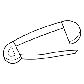 Tailor pin black and white clipart
