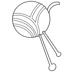 Tailor skein of thread black and white clipart