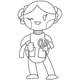 Tailor black and white clipart