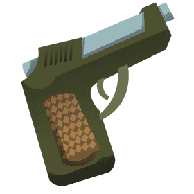 Tank soldier pistol clipart