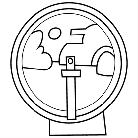 Tank soldier sight black and white clipart