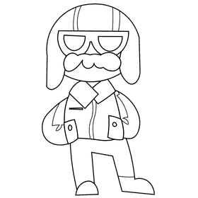 Tank soldier black and white clipart