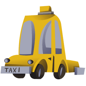 Taxi driver car clipart