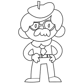 Taxi driver black and white clipart