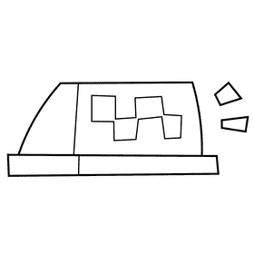 Taxi label, logo black and white clipart