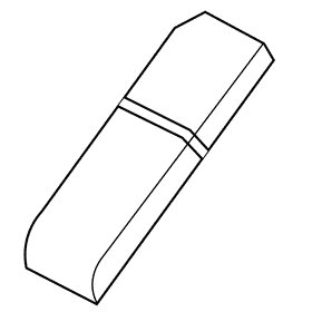 Teacher eraser black and white clipart